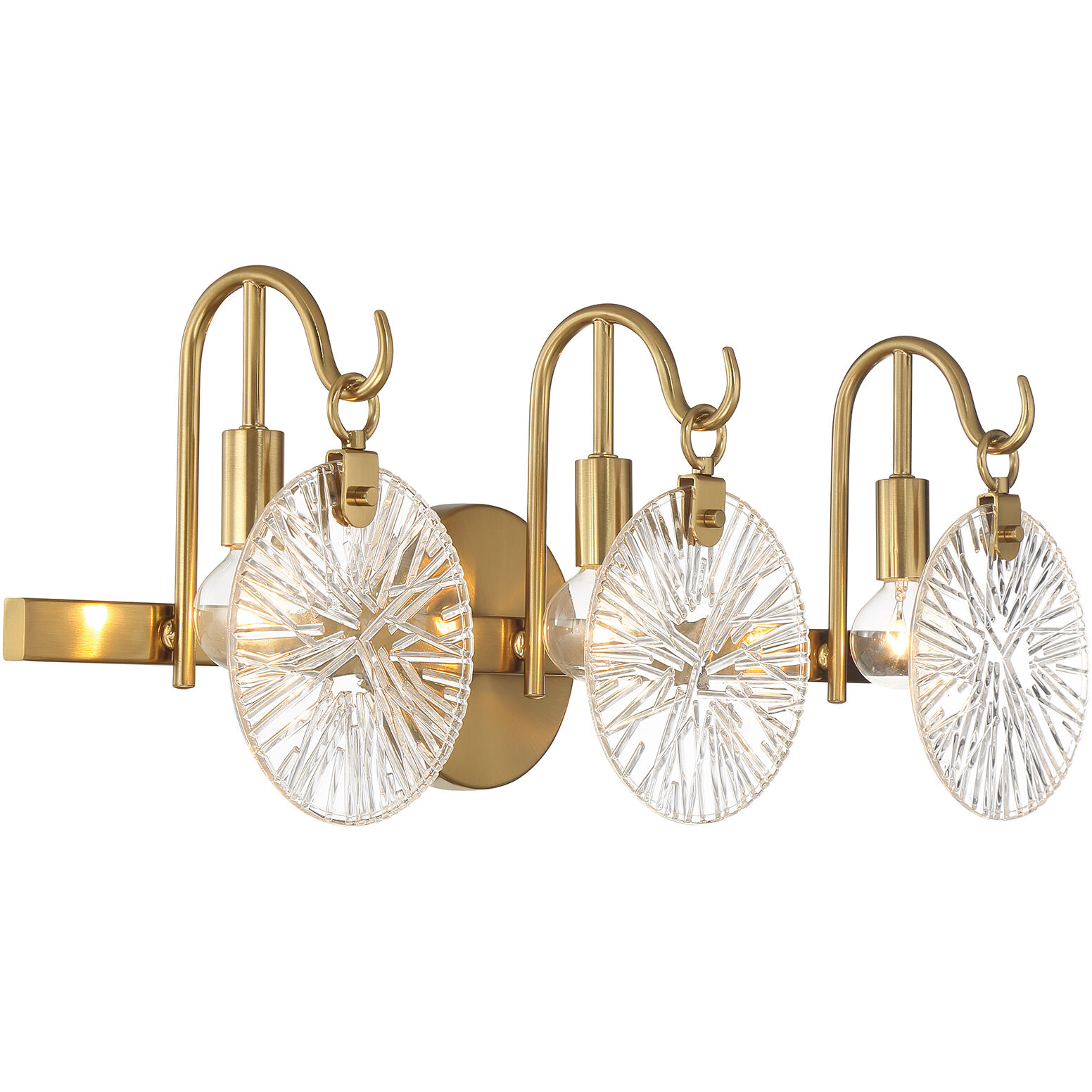 Addison 3 Light 24 inch Warm Brass Bathroom Vanity Light Wall Light