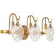 Addison 3 Light 24 inch Warm Brass Bathroom Vanity Light Wall Light