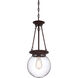 Landon 1 Light 9 inch Oiled Burnished Bronze Pendant Ceiling Light, Orb