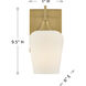 Octave 1 Light Warm Brass Wall Sconce Wall Light, Essentials