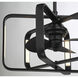 Lynx 14 inch Matte Black with Black Blades Fan D'Lier