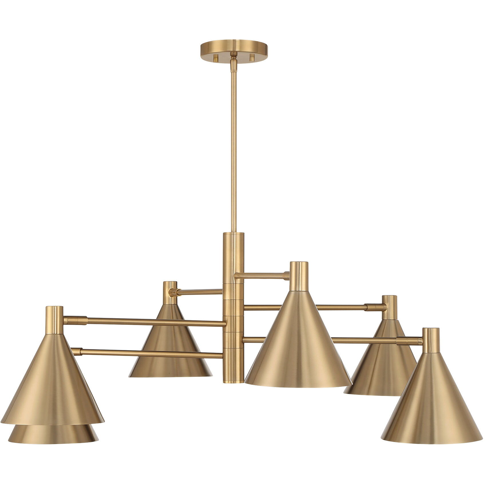 Savoy House 1-8003-6-127 Pharos 6 Light 38 inch Noble Brass