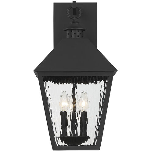 Harrison 3 Light 21.5 inch Matte Black Outdoor Wall Lantern