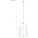 Rosedale 4 Light 23 inch Matte Black Pendant Ceiling Light