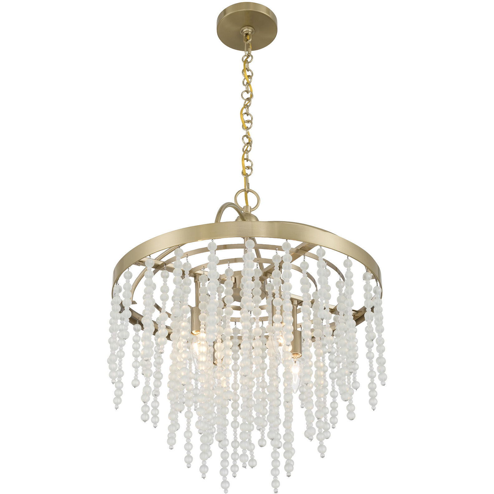 Jeanette 4 Light 20 inch Noble Brass Chandelier Ceiling Light