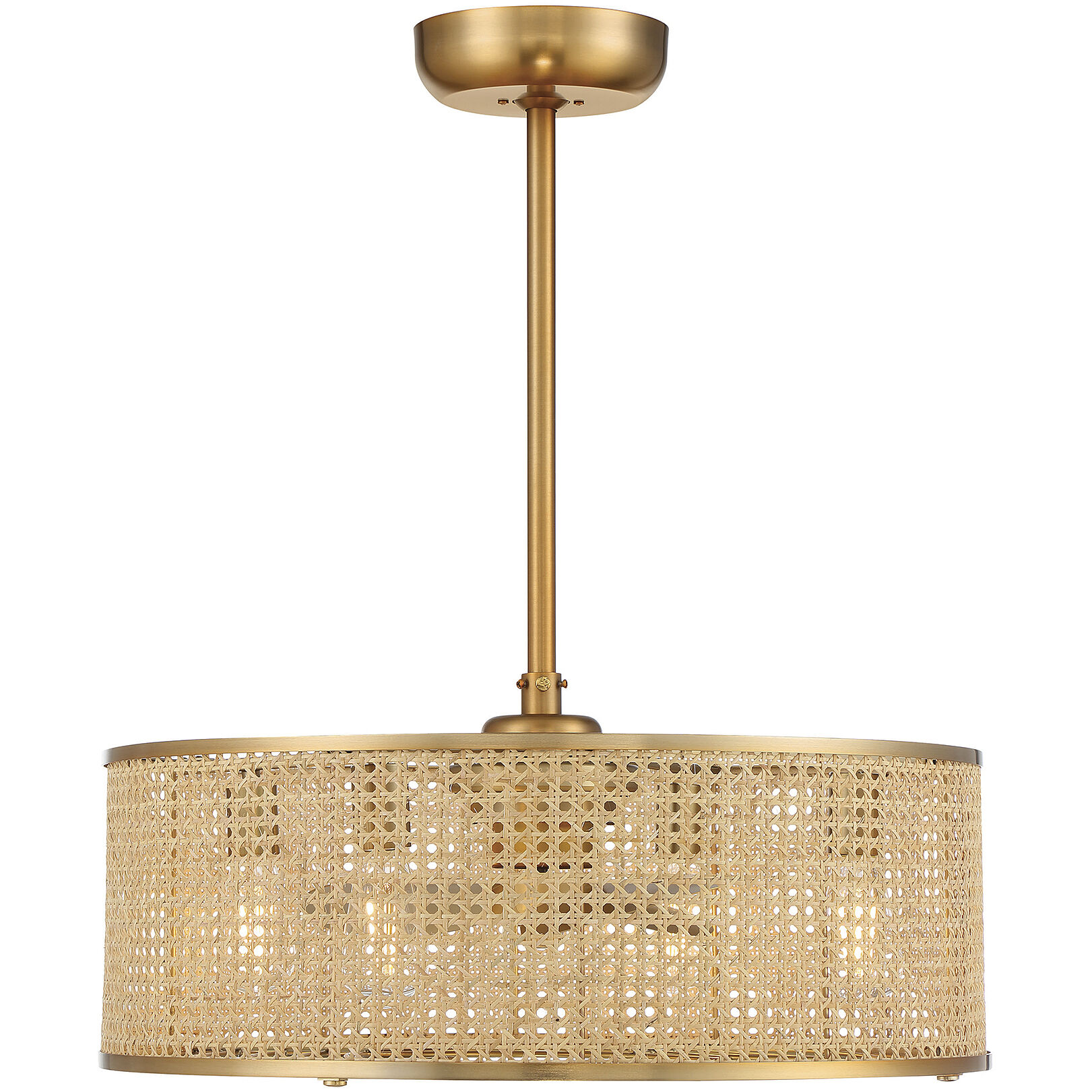 Astoria 14 inch Warm Brass with Gold Blades Fan D'Lier