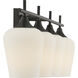 Octave 4 Light 28.75 inch Matte Black Bathroom Vanity Light Wall Light, Essentials