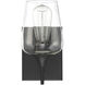 Octave 1 Light 5 inch Black Wall Sconce Wall Light, Essentials