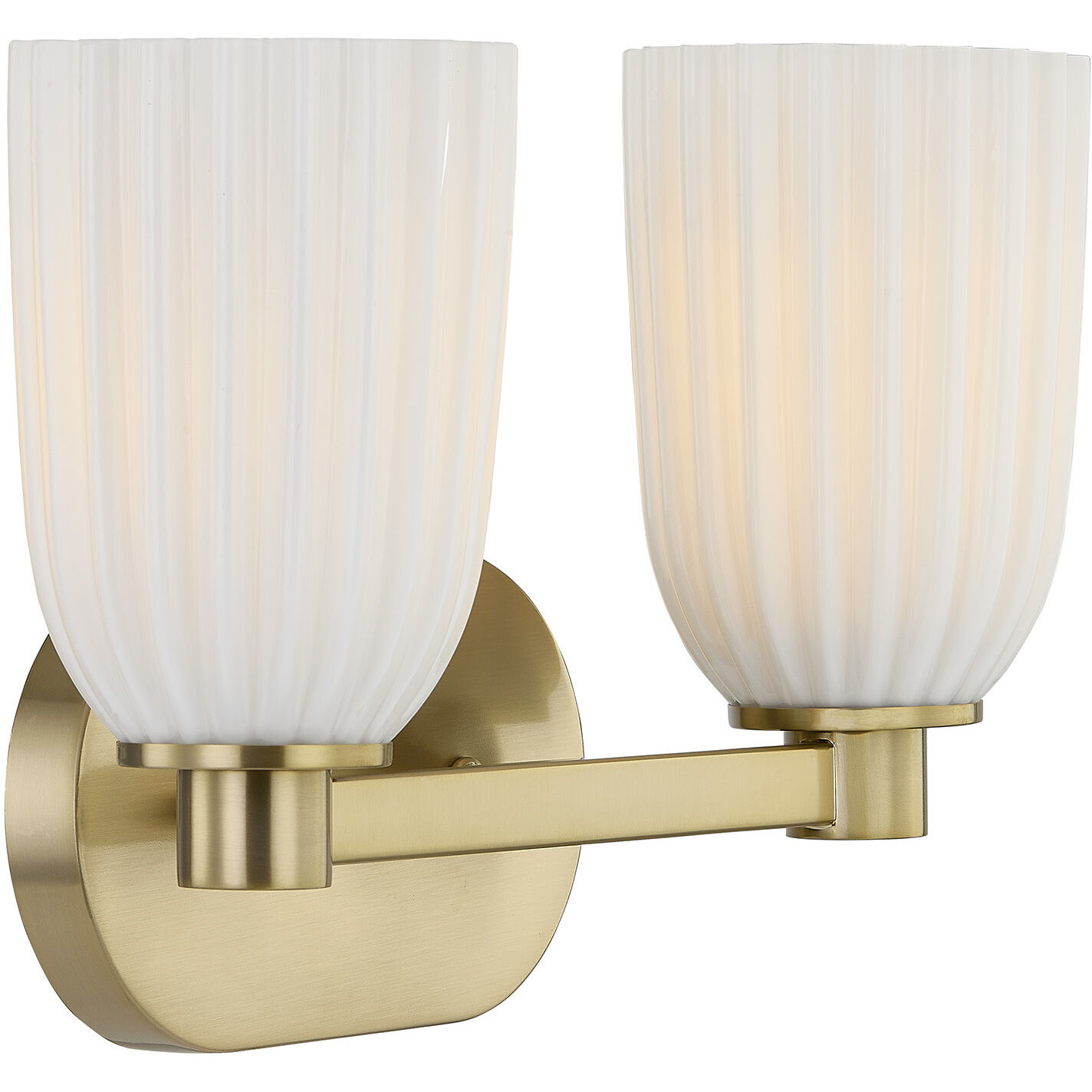 Baldwin 2 Light 14 inch Noble Brass Bathroom Vanity Light Wall Light, Essentials
