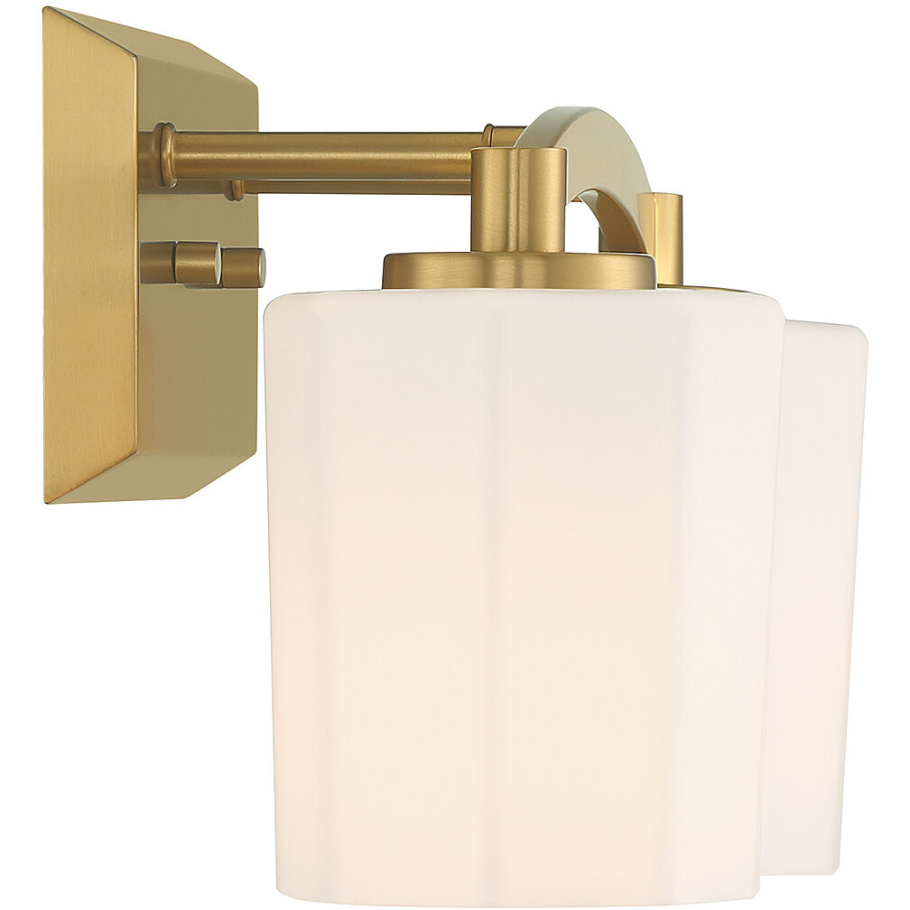 Whitney 2 Light 14 inch Warm Brass Bathroom Vanity Light Wall Light