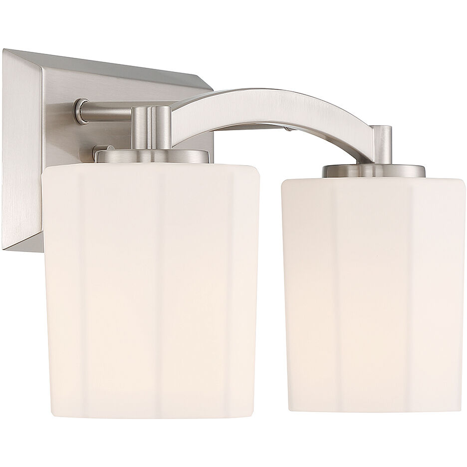 Whitney 2 Light 14 inch Satin Nickel Bathroom Vanity Light Wall Light