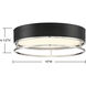 Creswell LED 15 inch Satin Nickel Flush Mount Ceiling Light, Oval