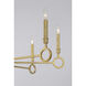 Noah 8 Light 40 inch Gold Armory Chandelier Ceiling Light