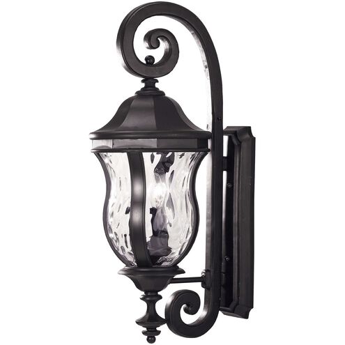 Monticello 3 Light 28 inch Matte Black Outdoor Wall Lantern