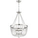 Bergamo 4 Light 19.88 inch Antique Nickel Pendant Ceiling Light