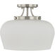 Octave 3 Light 13 inch Satin Nickel Semi-Flush Ceiling Light, Essentials