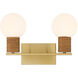 Jarrell 2 Light 14.63 inch Warm Brass Bathroom Vanity Light Wall Light