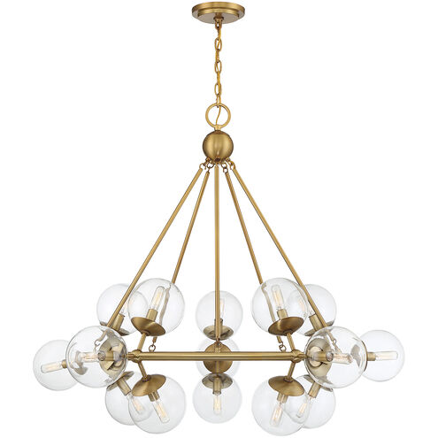 House 1-1932-15-322 Orion 15 inch Brass Chandelier Ceiling Light