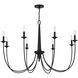 Stonecrest 8 Light 42 inch Matte Black Chandelier Ceiling Light