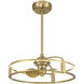 Vesta 14 inch Warm Brass with Gold Blades Fan D'Lier