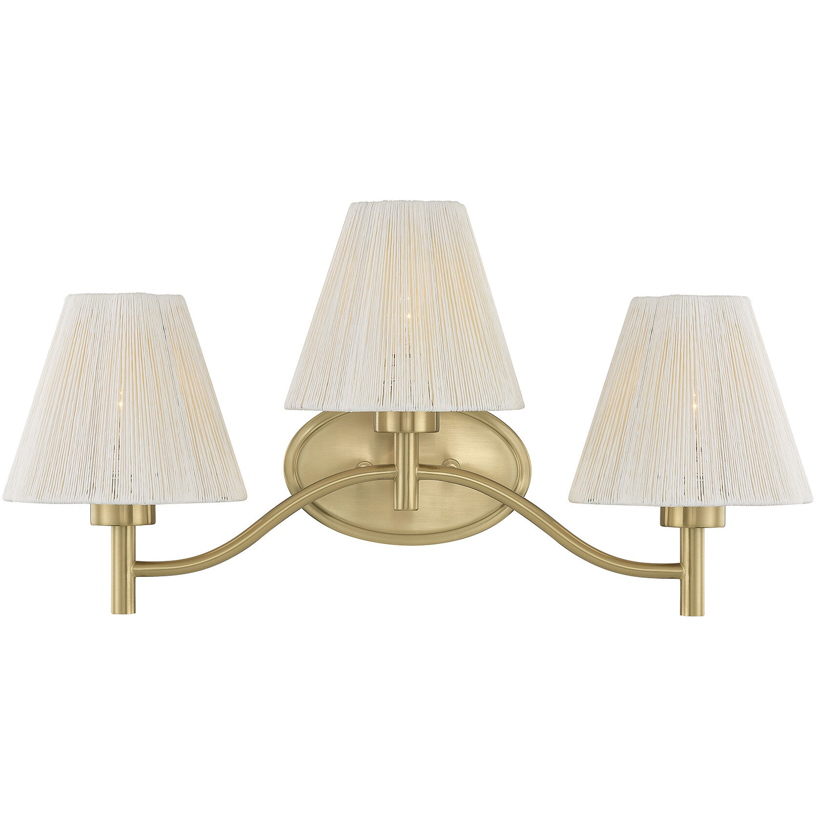 Rosa 3 Light 24.5 inch Noble Brass Bathroom Vanity Light Wall Light
