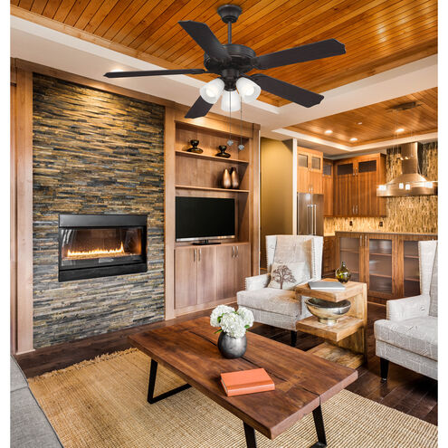 First Value 52 inch English Bronze with Walnut and Chestnut Blades Ceiling Fan