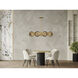 Lincoln 5 Light 35.25 inch Distressed Gold and Bronze Pendant Ceiling Light