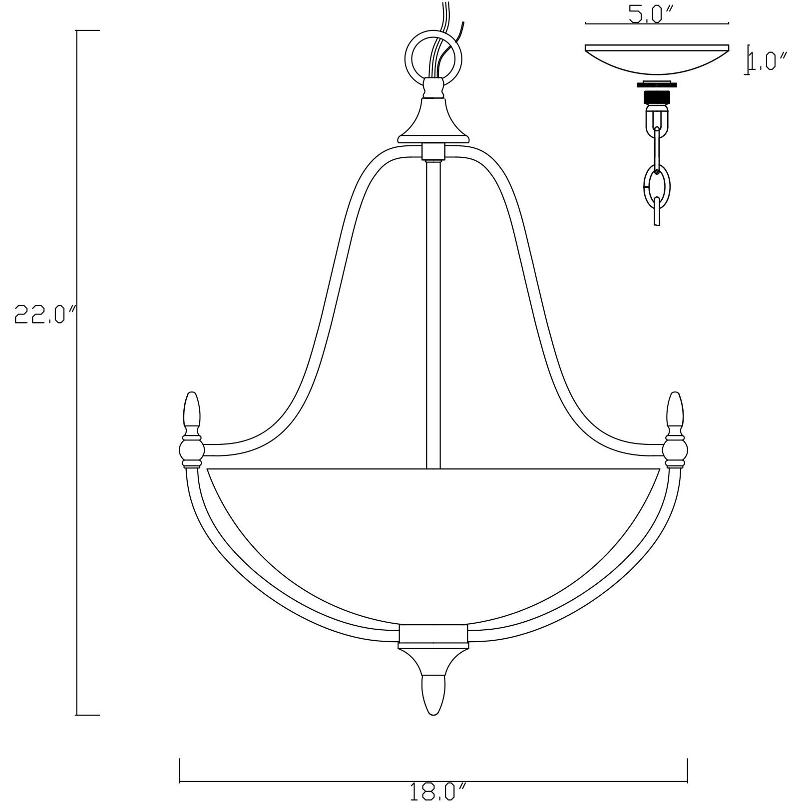 Herndon 3 Light 18 inch Satin Nickel Pendant Ceiling Light, Essentials