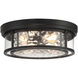 Ashton 4 Light 20 inch Matte Black Flush Mount Ceiling Light, Lighting One