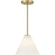 Blair 1 Light 10 inch Warm Brass Mini-Pendant or Semi-Flush Ceiling Light