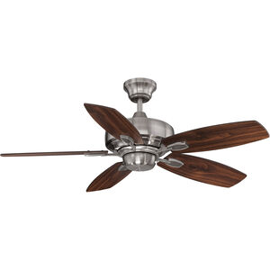 Wind Star 42 inch Brushed Pewter with Walnut/Chestnut Blades Ceiling Fan