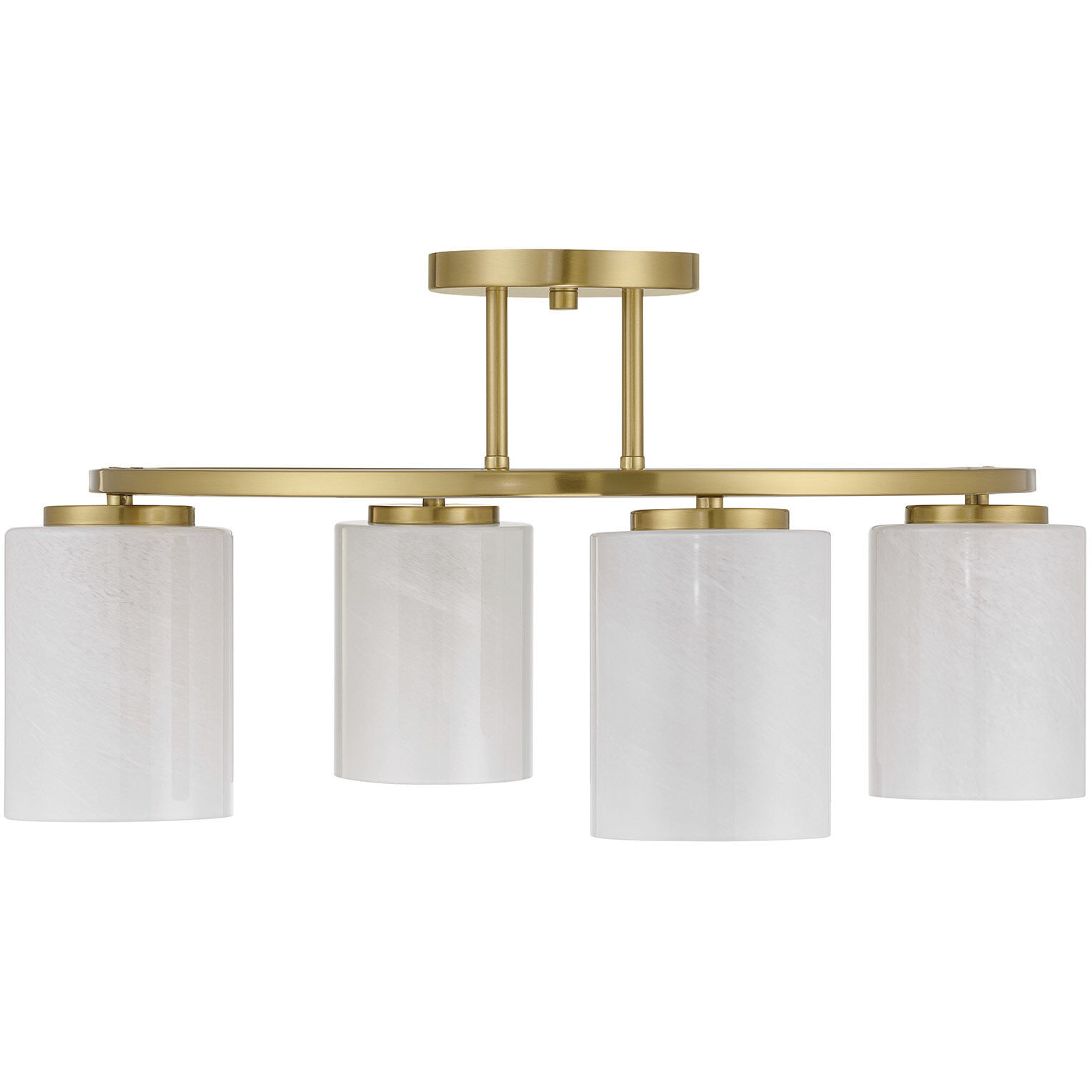 Herron 4 Light 24 inch Warm Brass Semi-Flush Ceiling Light