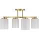 Herron 4 Light 24 inch Warm Brass Semi-Flush Ceiling Light