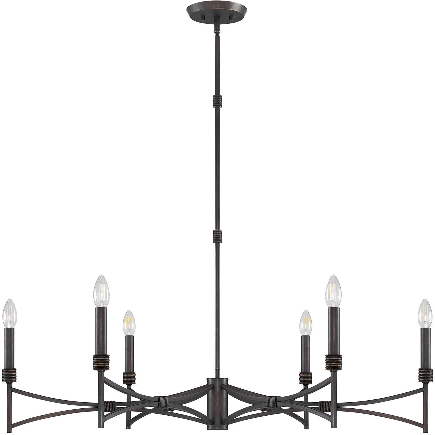 Gardner 6 Light 40 inch Champagne Mist Chandelier Ceiling Light