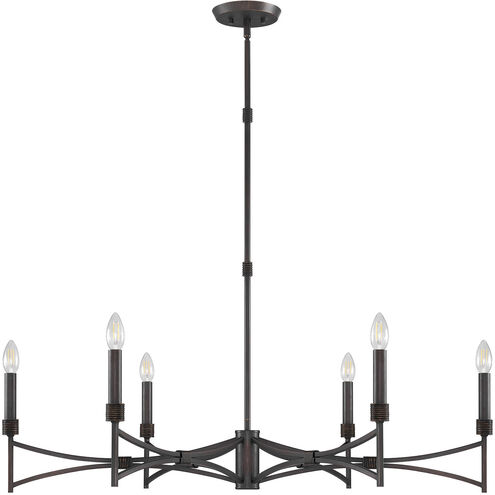 Gardner 6 Light 40 inch Champagne Mist Chandelier Ceiling Light