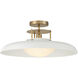 Gavin 1 Light 20 inch White with Warm Brass Accents Semi-Flush Ceiling Light in White/Warm Brass