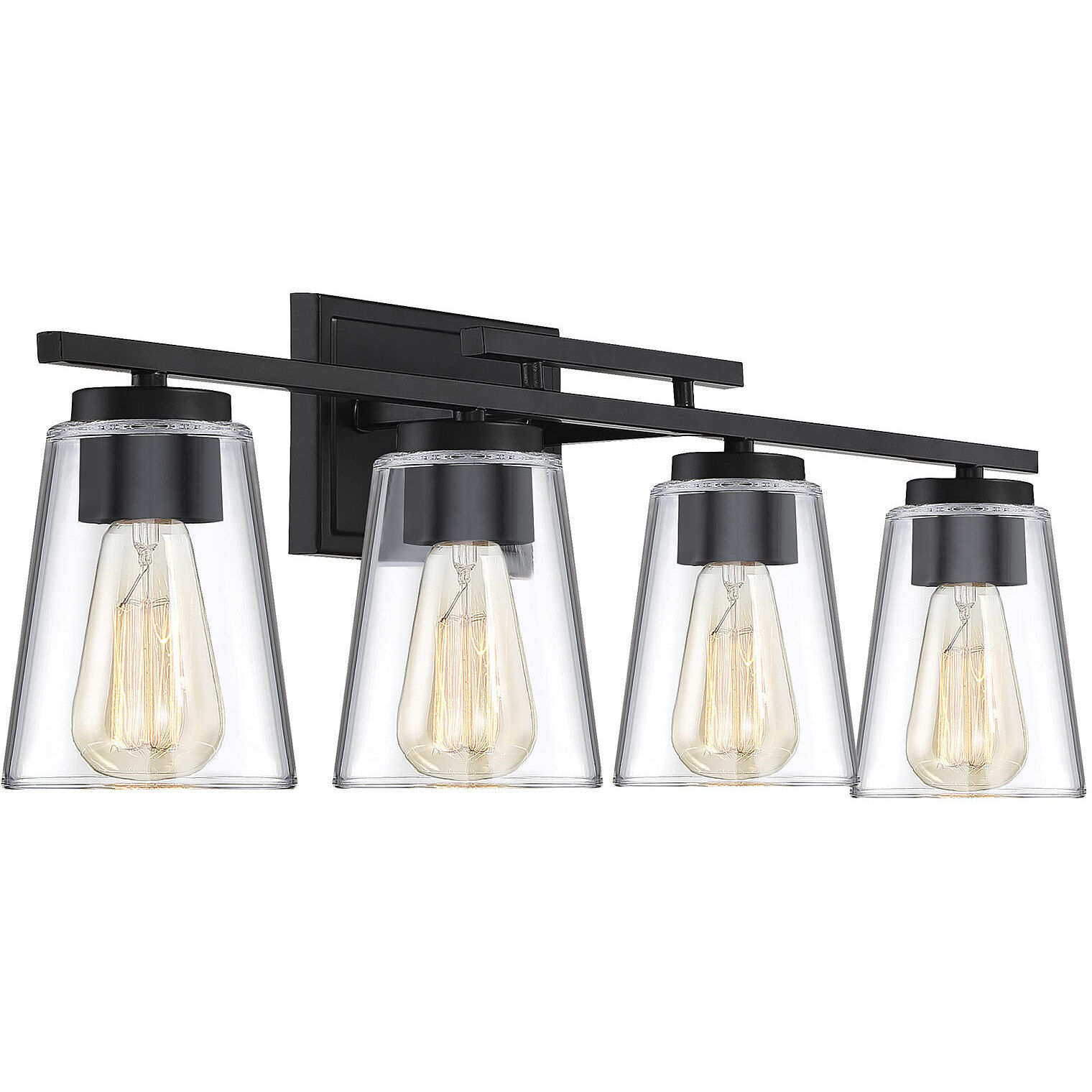 Calhoun 4 Light 32 inch Black Bathroom Vanity Light Wall Light, Essentials