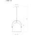 Cypress 1 Light 13.5 inch White with Silver Leaf Pendant Ceiling Light