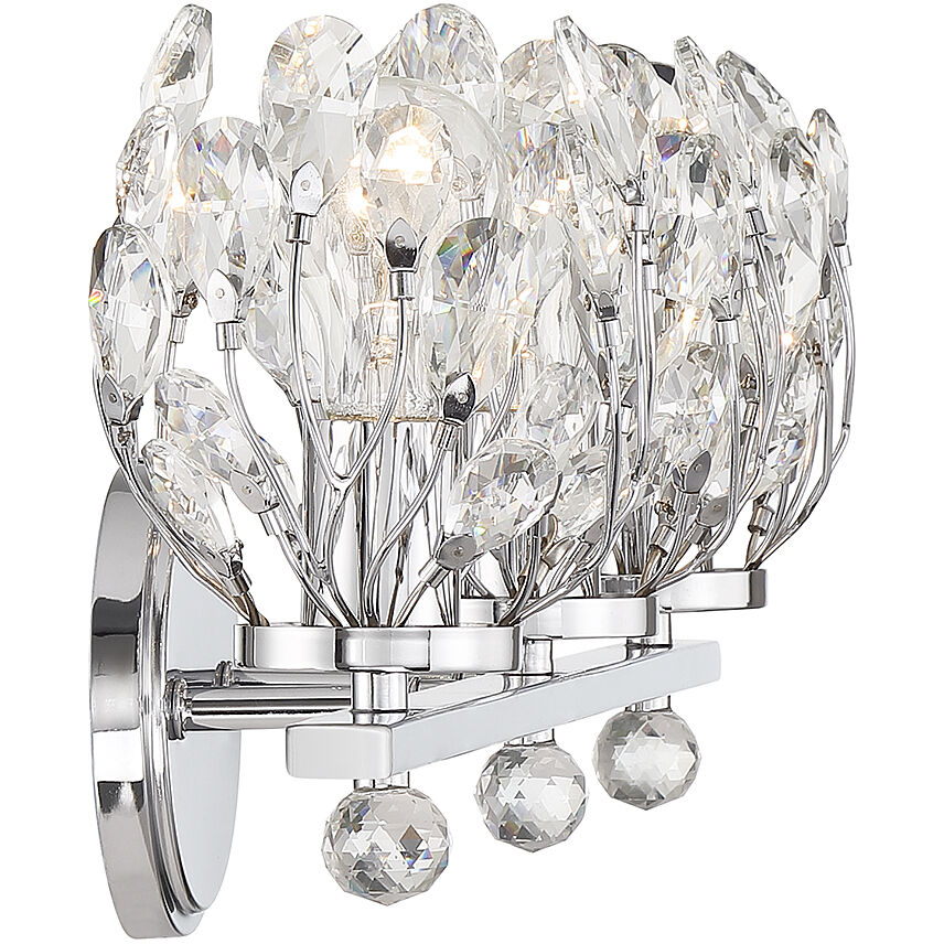 Moreno 3 Light 23.5 inch Polished Chrome Bathroom Vanity Light Wall Light