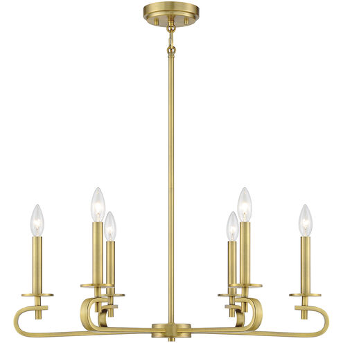 Torino 6 Light 28 inch Polished Nickel Chandelier Ceiling Light, Essentials
