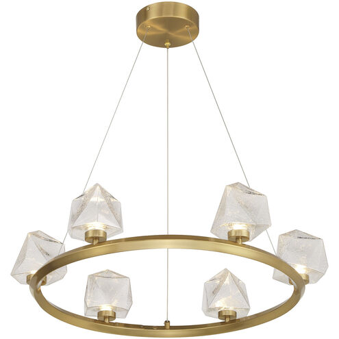 Castello LED 26.5 inch Warm Brass Chandelier Ceiling Light