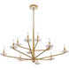 Judi 12 Light 48 inch Distressed Gold Chandelier Ceiling Light