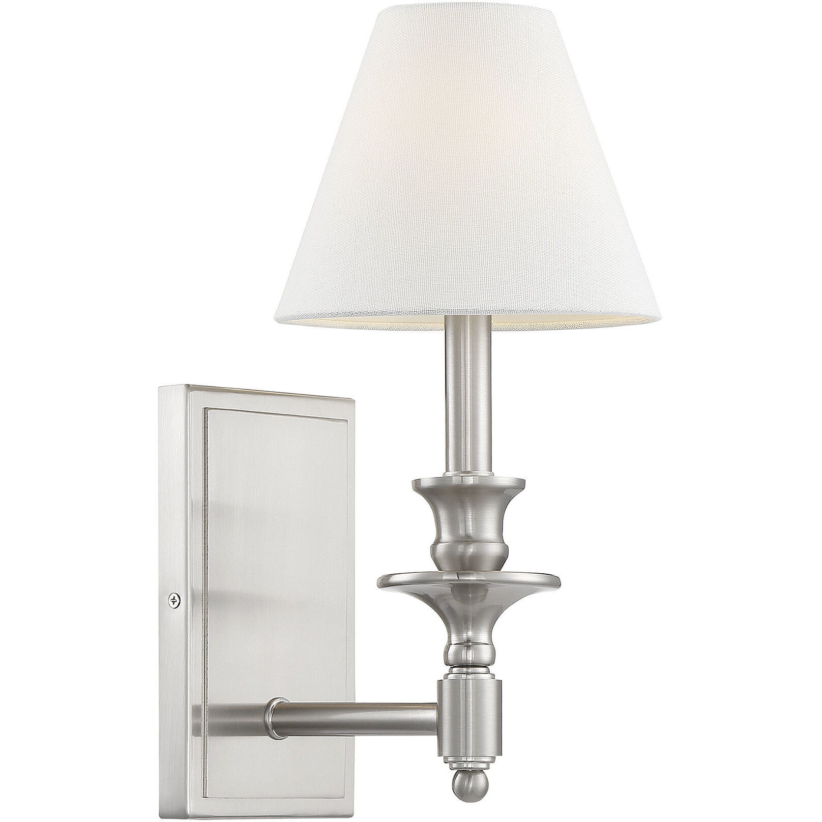 Washburn 1 Light 6.9 inch Satin Nickel Wall Sconce Wall Light, Essentials