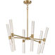 Arlon LED 20 inch Warm Brass Chandelier Ceiling Light