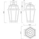 Holbrook 3 Light 18 inch Textured Bronze With Gold Highlights Outdoor Wall Lantern, Large