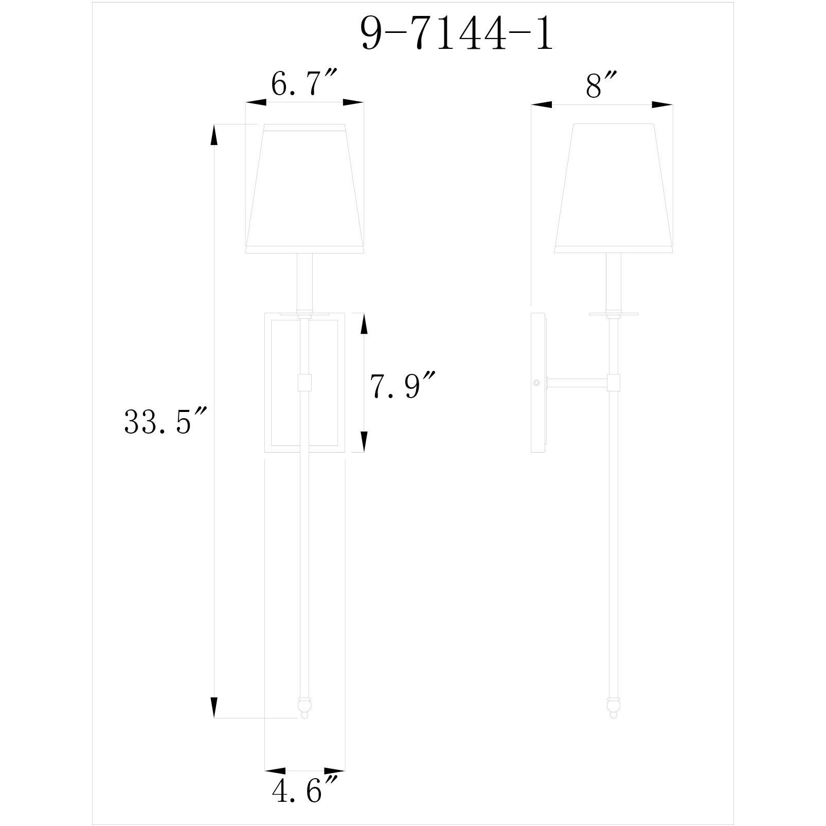 Monroe 1 Light 6.75 inch Matte Black Wall Sconce Wall Light, Essentials