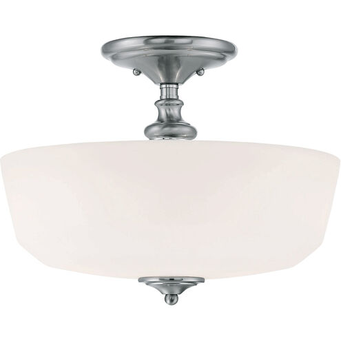 Melrose 2 Light 14 inch Polished Chrome Semi-Flush Ceiling Light
