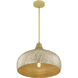 Kemp 1 Light 17.75 inch Ivory and Gold Shell Pendant Ceiling Light