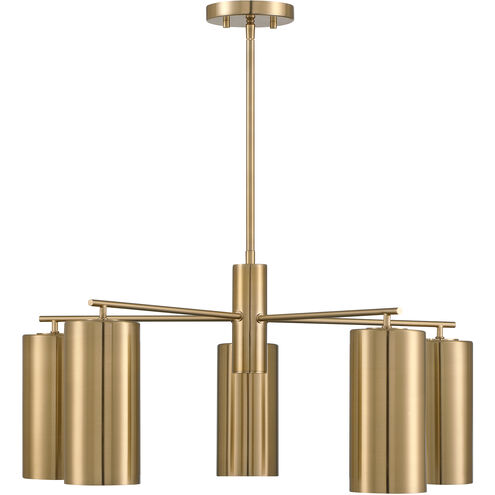 Lio 5 Light 28 inch Noble Brass Chandelier Ceiling Light
