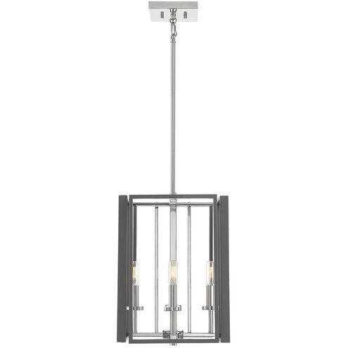 Champlin 4 Light 12.38 inch Gray with Polished Nickel Accents Pendant Ceiling Light in Gray/Polished Nickel